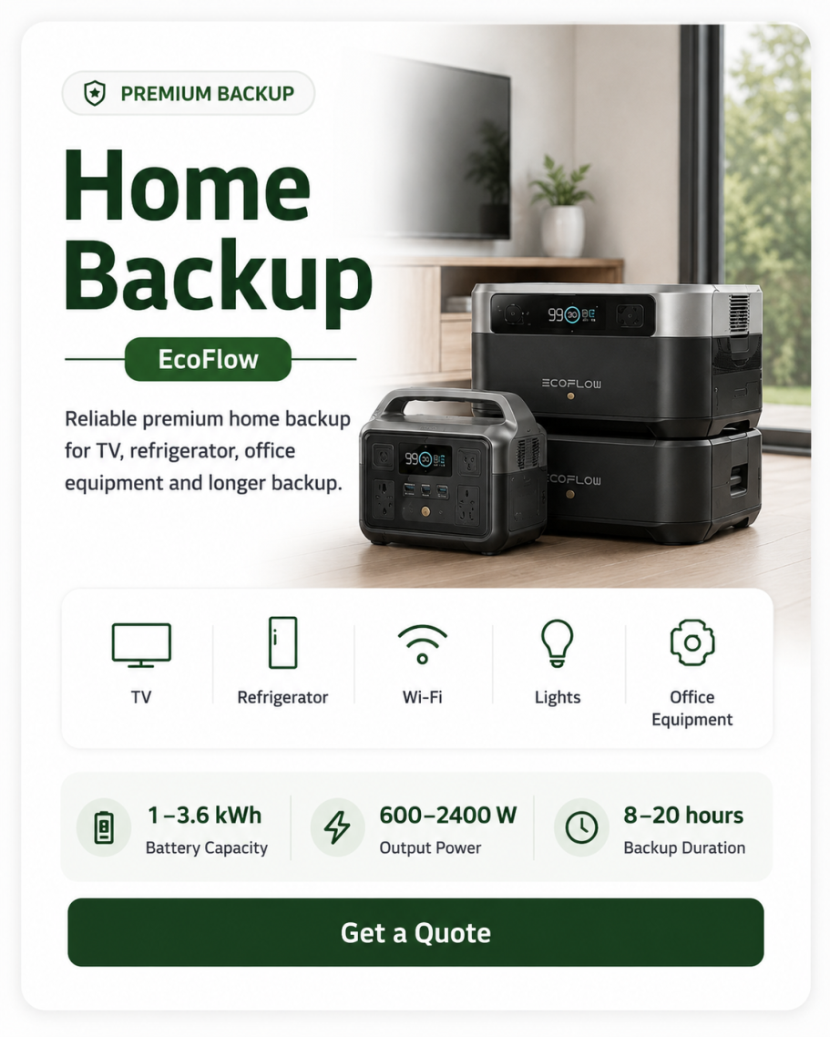 EcoFlow Home Backup — request a system quotation