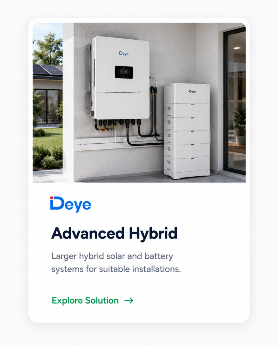 Explore Deye solar and battery solutions